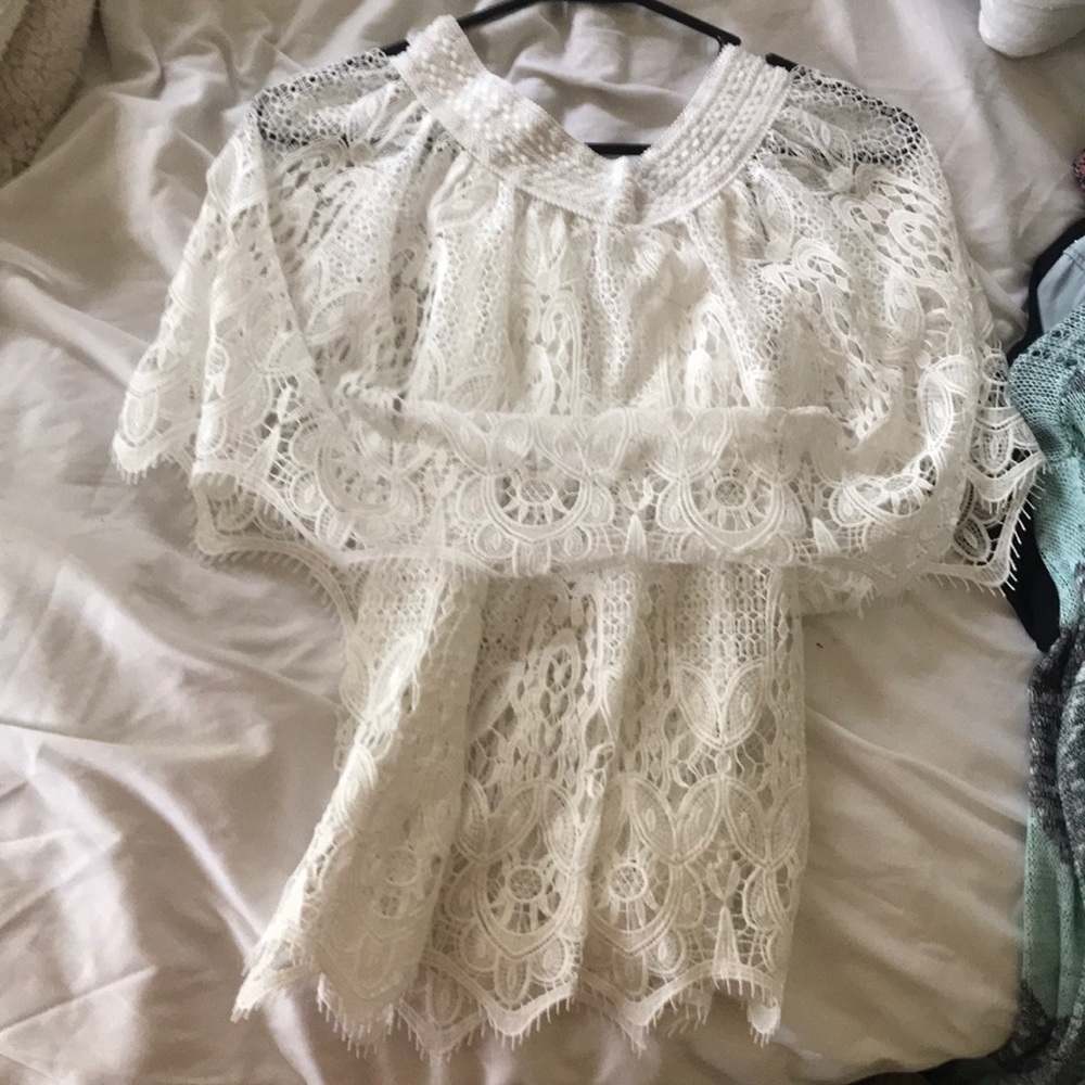 Off the shoulder lace top